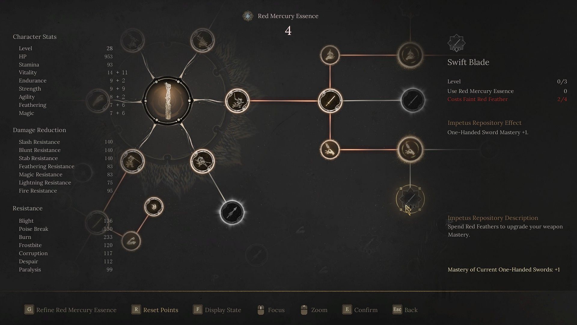 With the right upgrades and stats, One-Handed Sword skills can be optimised (Image via 505 Games)